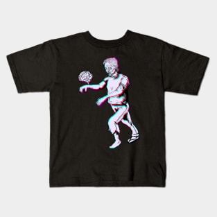 Halloween Zombie and Floating Brain Kids T-Shirt